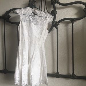 White Lace Skater Dress